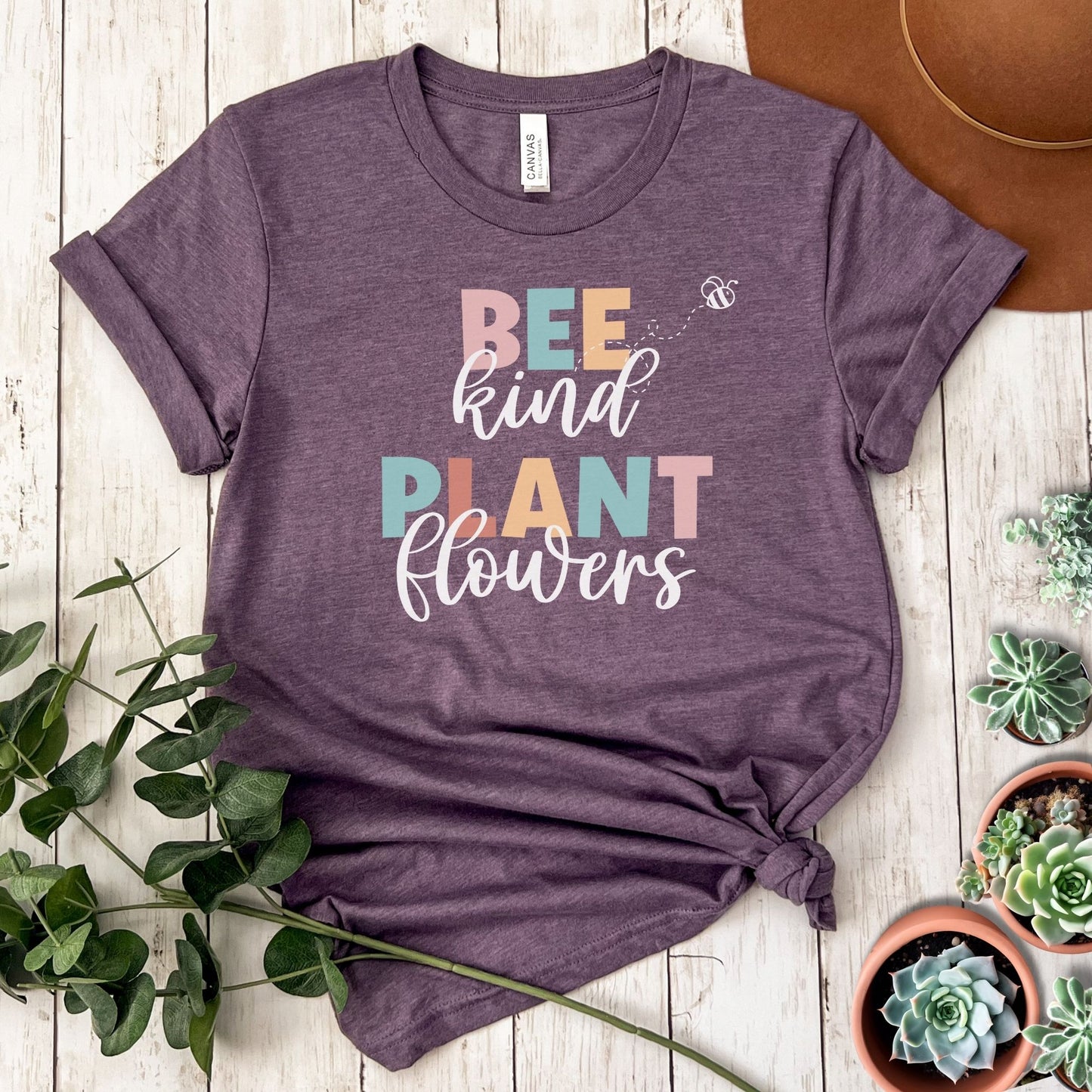 "Bee Kind Plant Flowers" Short Sleeve Tee