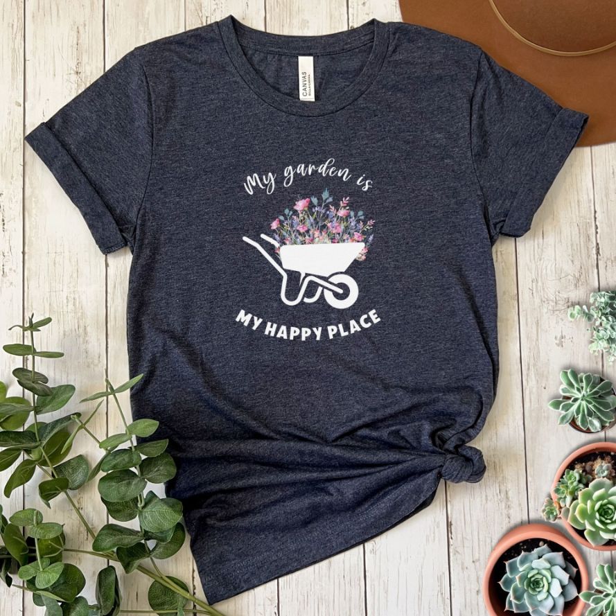 "My Garden is My Happy Place" Short Sleeve Tee