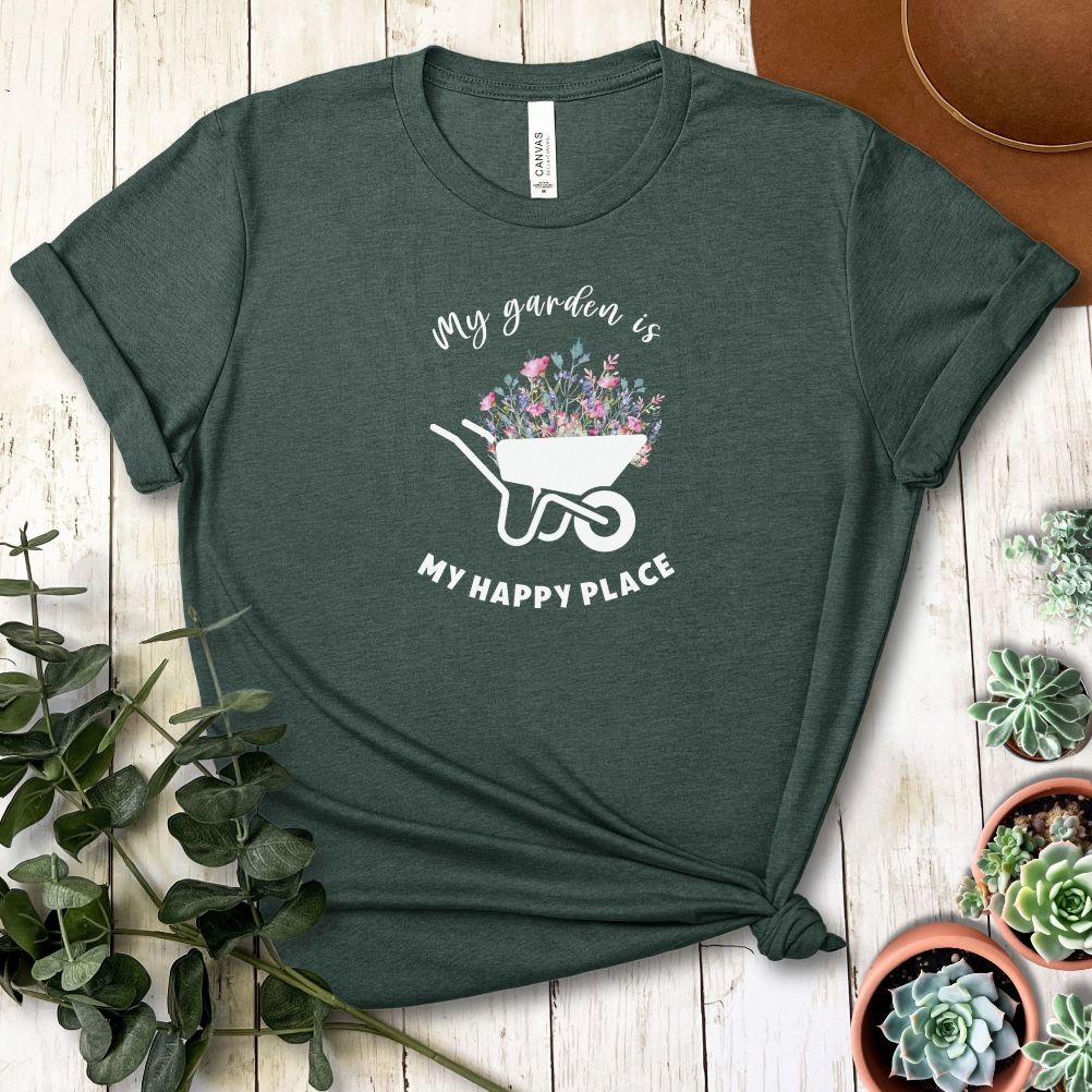 "My Garden is My Happy Place" Short Sleeve Tee
