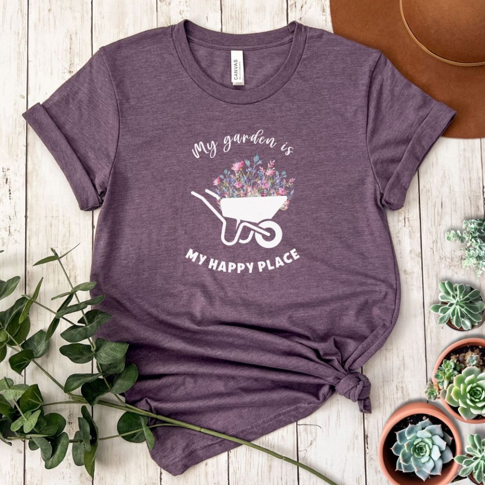 "My Garden is My Happy Place" Short Sleeve Tee
