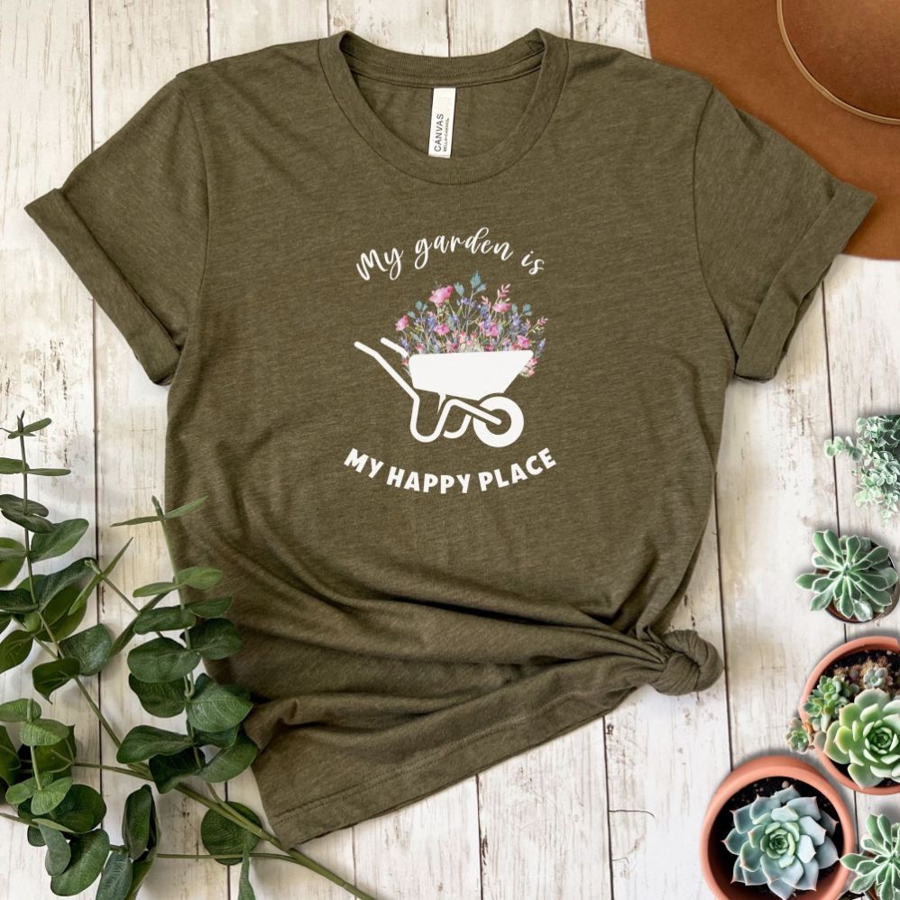 "My Garden is My Happy Place" Short Sleeve Tee