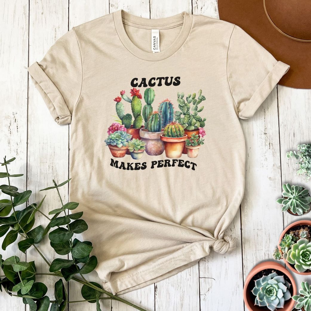 "Cactus Makes Perfect" Short Sleeve Tee
