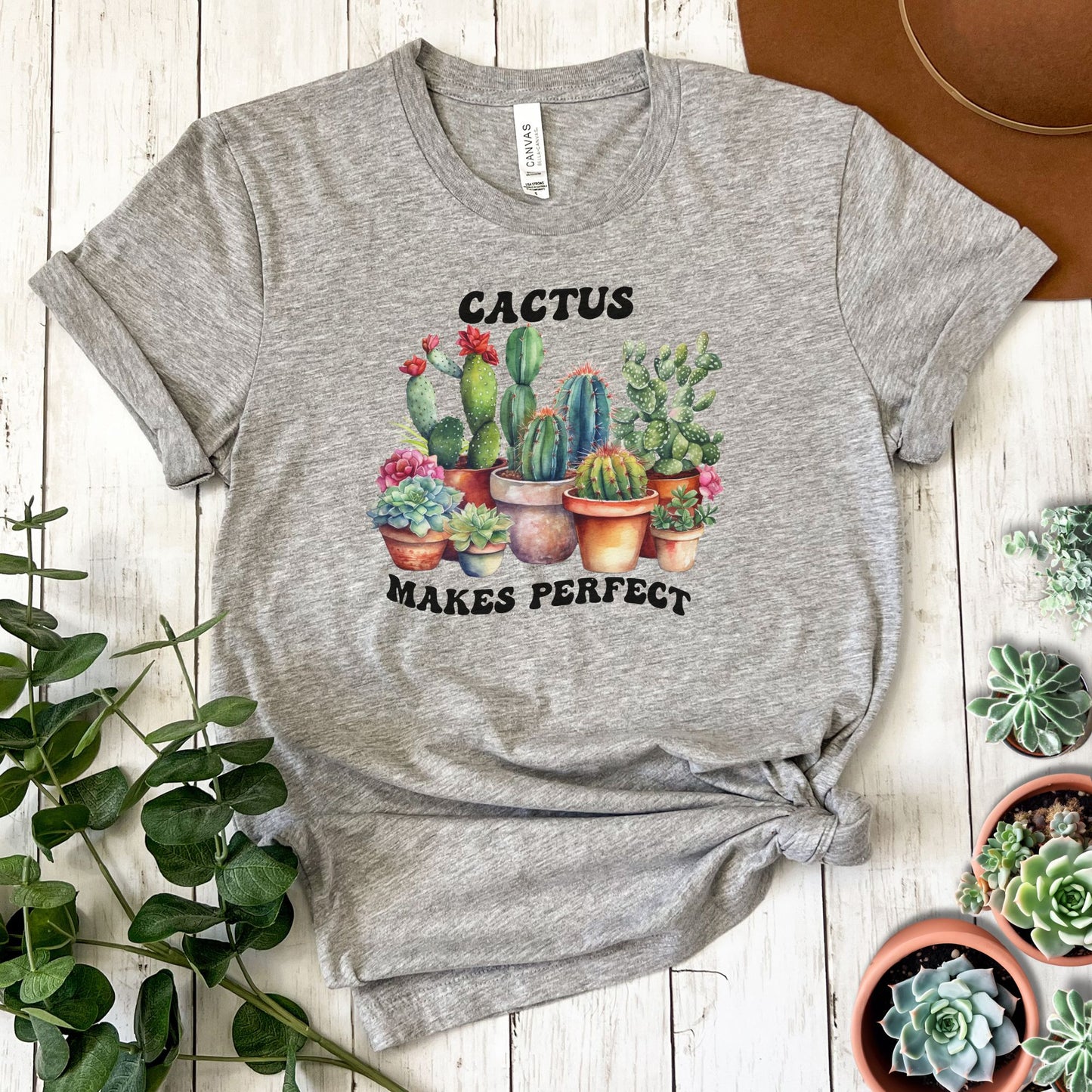 "Cactus Makes Perfect" Short Sleeve Tee