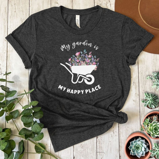 "My Garden is My Happy Place" Short Sleeve Tee